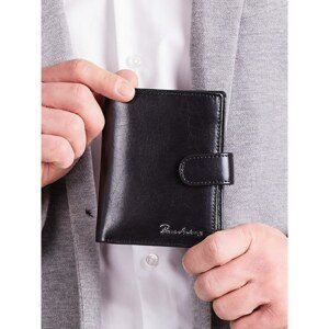Leather wallet for men of black color