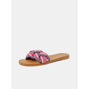 Blue-Red Striped Slippers Roxy - Women