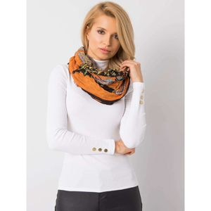 Patterned orange scarf