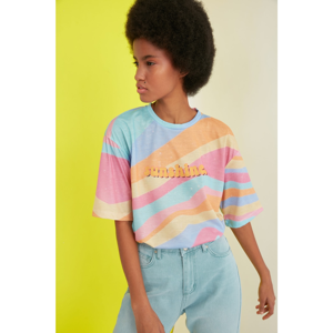 Trendyol Multicolor Loose Knitted T-Shirt