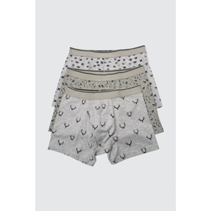 Trendyol Gray Male 3 Pack Boxer