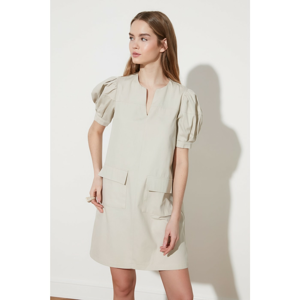 Trendyol Ekru Pocket Detail Dress