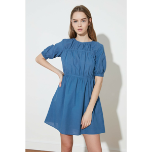 Trendyol Indigo Waist Ruffle Dress