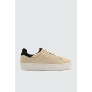 Trendyol Beige Quilted Detailed Women's Sneaker