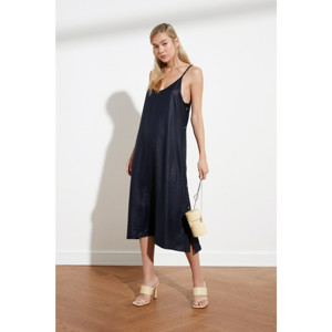 Trendyol Navy Blue Strap Button Detail Dress