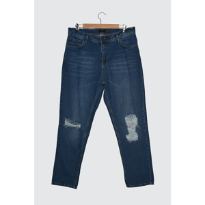 Trendyol Indigo Men's Destroyer Relax Fit Jeans