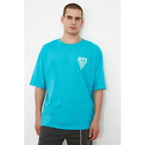Trendyol T-Shirt - Turquoise - Oversize