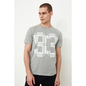 Trendyol New Grey Male Printed T-Shirt
