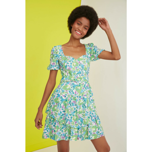 Trendyol Multicolored Belt Flywheel Dress