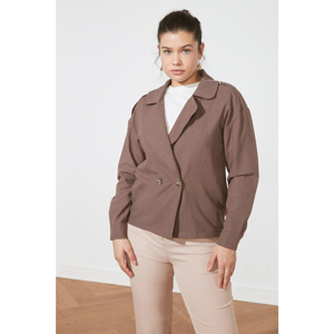 Trendyol Mink Button Jacket