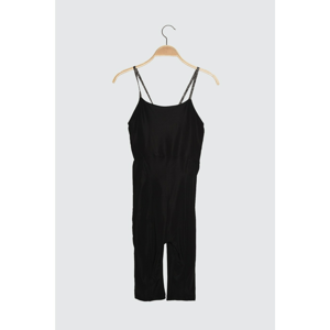 Trendyol Black Lurex Strap Sports Jumpsuit