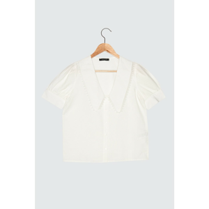 Trendyol White Collar Detailed Shirt