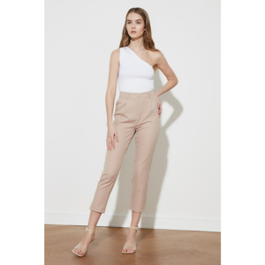 Trendyol Beige Flat Cut Trousers