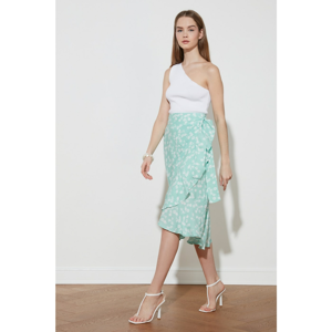 Trendyol Mint Flywheel Skirt