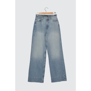 Trendyol Blue High Waist 100% Organic Cotton Wide Leg Jeans