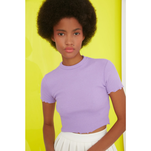 Trendyol Lilac Wick Crop Knitted Blouse