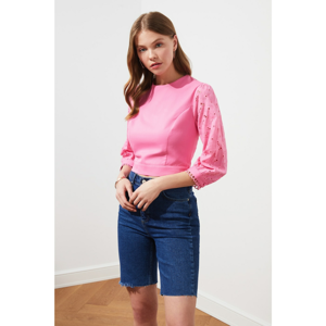 Trendyol Pink Sleeves Brode Blouse