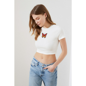 Dámsky crop top Trendyol Embroidered