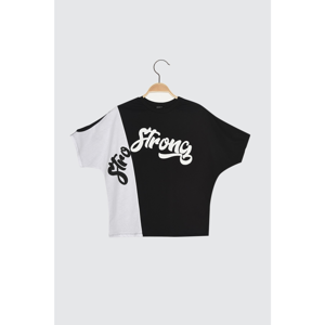Trendyol Black and White Multicolor Knitted T-Shirt