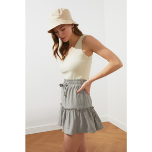 Trendyol Beige One Shoulder Wick Knitted Blouse