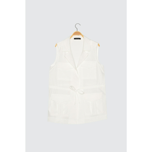 Trendyol White Tying Detail Vest