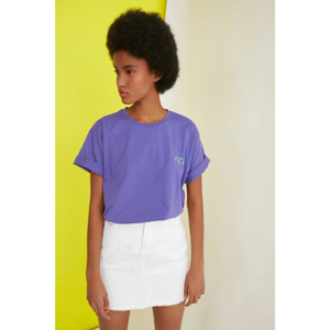 Trendyol Purple Boyfriend Knitted T-Shirt