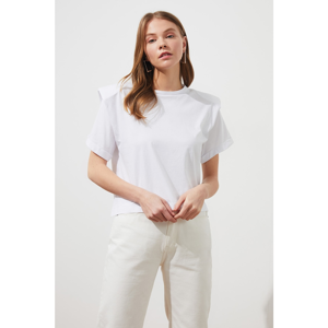 Trendyol White Vatka Basic Knitted T-Shirt