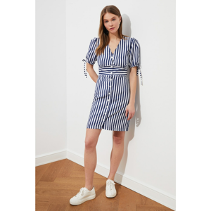 Trendyol Navy Striped Shirt Dress