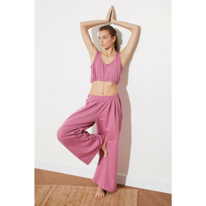 Trendyol Pink Flare Knitted Pants