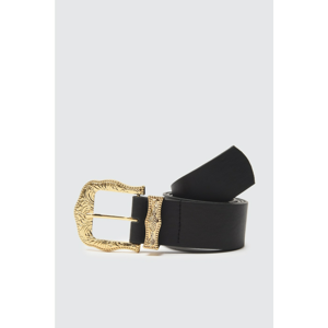 Trendyol Black Metal Buckle Leather Looking Belt