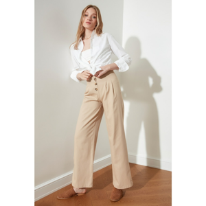 Trendyol Beige Front Button Pants