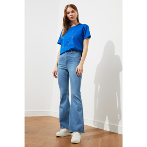 Trendyol Blue High Waist Flare Jeans