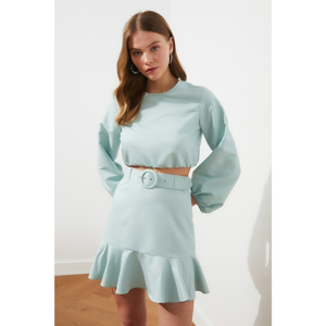 Trendyol Mint Balloon Sleeve Blouse