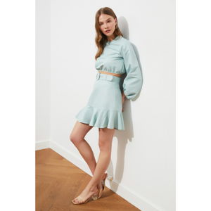 Trendyol Mint Belted Skirt