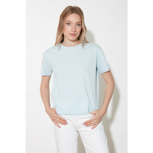 Trendyol Blue Printed Semifitted Knitted T-Shirt