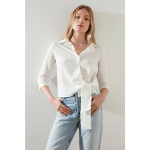 Trendyol White Tie Detail Shirt