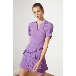 Trendyol Lilac Square Flywheel Dress