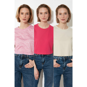 Trendyol MulticolorEd 3-Pack Knitted T-Shirt