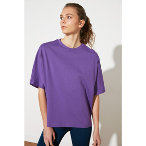 Trendyol Purple Back Decolletage Sports T-Shirt