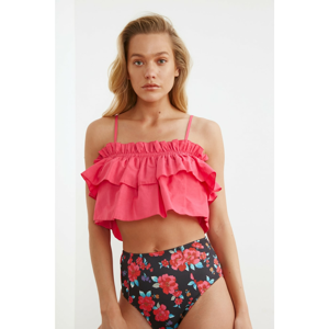 Trendyol Fuchsia Crop Poplin Blouse