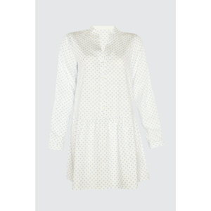 Trendyol White MinimalLy Patterned Woven Beach Dress