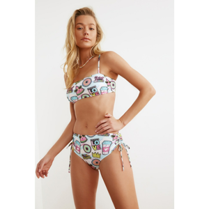 Trendyol Colorful Graphic Patterned Frilly Bikini bottom