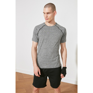 Trendyol Anthracite Male Slim Fit Bike Collar Short Sleeve T-Shirt