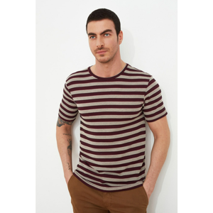 Trendyol Burgundy Men Slim Fit Bike Collar Short Sleeve T-Shirt