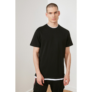 Trendyol Black Men Regular Fit Crew Neck Short Sleeved T-Shirt