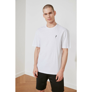 Trendyol White Male T-Shirt