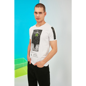 Trendyol White Male Short Sleeve T-Shirt