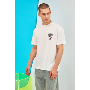 Trendyol White Male Back Printed Oversize T-Shirt