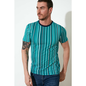 Trendyol Green Men Slim Fit Bike Collar Short Sleeve T-Shirt