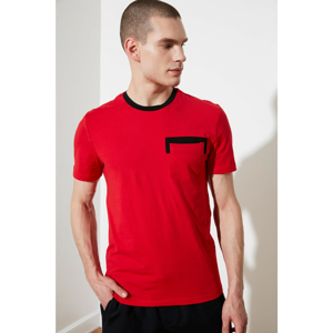 Trendyol Red Men Slim Fit Bike Collar Short Sleeve T-Shirt